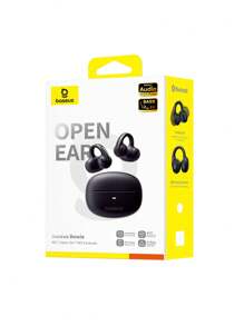 Auriculares inalámbricos Bowie MC1 con clip para la oreja, Bluetooth 5.4, auriculares abiertos, auriculares deportivos tipo clip, IP57 resistentes al agua, AI-Bass (Negro)