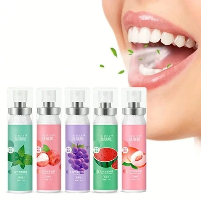果香清新口气喷雾，雪松木口腔护理，清新口气，便携式口腔喷雾