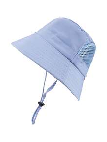 1顶儿童夏季透气网眼渔夫帽，大帽檐，适合男孩女孩户外活动/徒步/旅行/登山/海滩，头围可调节 - 彩色 - 查看 15