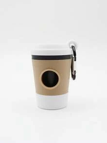 咖啡杯宠物垃圾袋分配器便携式户外遛狗拾物器垃圾袋收纳器（不含垃圾袋）