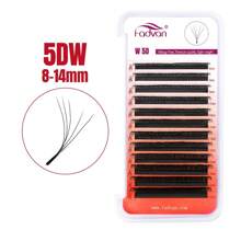 FADVAN D-Curl 3D/4D/5D W Shape Lashs 0.07 7-15mm&Mix Premade W Fan Lash Extensions Natural Soft Black Bushy Style Lashes Faux Mink Individual Lashes , Lash Tech Supplies