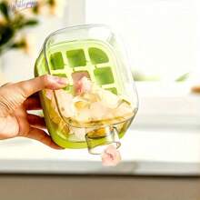 Ice Water Cup With Straw: Ice Cube Cup - No Need To Share Ice Cubes With Others. Just Press To Remove The Ice Cubes. Perfect For Families And Pool Parties. It Can Enable You To Enjoy Summer Frozen Beverages Better. Household Ice-Making Molds.