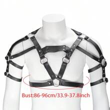 Men's Fashion PU Leather Body Harness, Gothic Men's Chest Harness Straps Valentine's Day Gift , Daily Wear Couple Evening Date Wear Clothing Accessories, Men's PU Leather Body Chest Harness, Punk Black Daily, Party Wear, Sexy Lingerie Accessories,Man Sexy Bondage Harness,Men's Gladiator Shoulder Armor Viking Costume Valentine's Day Gifts