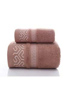 Set de 2 toallas de baño, toalla de baño de secado rápido, suave, ligera y absorbente, juego de toallas de baño de 2, elegante toalla de ducha para el baño, juego de toallas jacquard como regalo para la decoración del baño, salón de belleza, hogar - ideal para verano y vuelta al cole