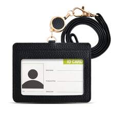 ID Card Holder, Horizontal Type, ID Card Case, Employee ID Case, Women's And Men's, Neck Strap, Card Case, Neck Strap, Double-Sided, Expandable Reel Type, Name Holder, Commuter Pass Holder, Business Card, Name Tag, Pass Case, Holds 3 Cards - Nhiều màu - Xem 10