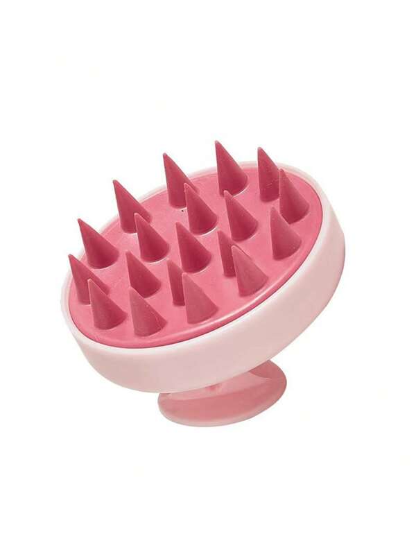 1 pieza Cepillo de goma suave para lavar el cabello, cepillar el cabelludo, lavar el cabello, masajear la cabeza, cepillar el cabello, peinar el cabello - Cepillo de champú de silicona suave - Peine para lavar el cabello, amigable con la piel, suave y cómodo, exfolia el cabelludo y la piel muerta, decoración para el baño del hogar