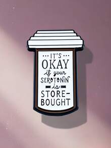 1pc Fashionable Minimalist Creative Cute Cartoon Headphone Bottle Shape Brooch, Unisex Versatile Accessory Backpack Decoration Metal Badge Gift - Multicolor - View 2