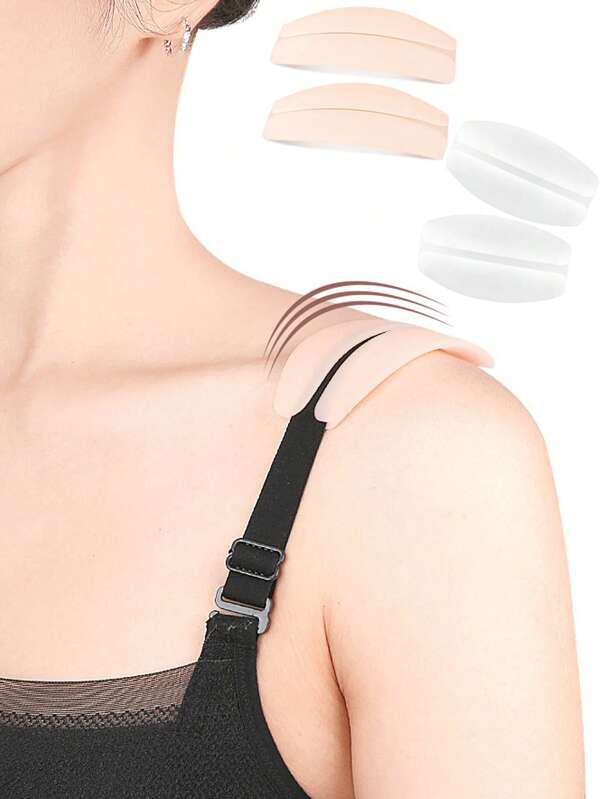 yuluan 1 par de sujetadores de tirantes de silicona, clips antideslizantes para tirantes de sujetador para evitar que se deslicen, accesorios de almohadillas para los hombros del sujetador, regalos