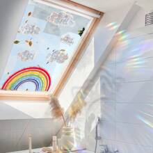 1 pièce Autocollant de décoration de fenêtre capteur de soleil, style nordique bohème, film autocollant de verre anti-collision et antistatique, pour la décoration de la maison, cadeau de pendaison de crémaillère, décoration scolaire, surprise scolaire, décoration de dortoir, rentrée des classes