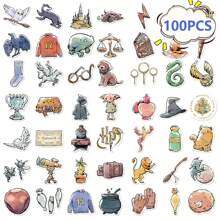 Harry Potter 50Pcs Harry Potter Hogwarts Watercolor Wizarding Animals Elves Props Waterproof Vinyl Stickers, Cartoon Aesthetic Stickers For Classroom Rewards Water Bottles Luggage Scrapbook Journal Car Guitar, Art Stickers For Teens Adults,Water Elf,Harry Potter Boys,Girls Stickers,Harry Potter,Stickers,Classroom