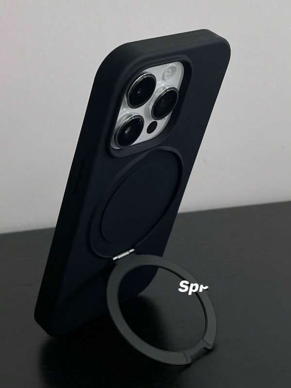 حامل خاتم سيليكون سائل فاخر بلمسة مطفأة وغير مرئية متوافق مع هواتف آيفون 17 إير 16 15 14 13 12 11 برو بلس ماكس للشحن اللاسلكي