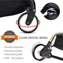 Lightweight Stroller,Compact Travel Buggy,One Hand Foldable,Five-Point Harness,Upgraded Wheels,Great For Airplane(Green) - Blue - View 6