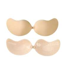 Niewidoczny biustonosz Push Up Sticky Bra Women Backless Strapless Bra Seamless Samoprzylepny silikonowy pokrowiec na sutki Naklejki na piersi Suknia ślubna Bielizna