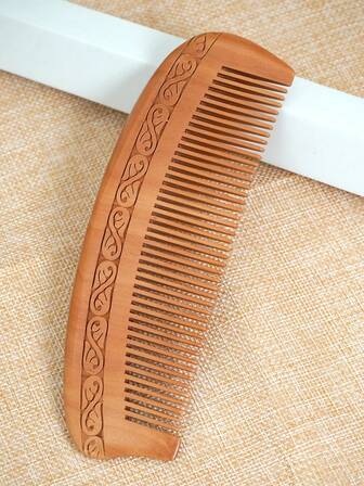 1 Pc Wooden Hair Comb, Anti-Static Wooden Hair Brush For Detangling & Styling Curly, Thin, Thick, Wavy, Or Straight Hair - Small Pocket Sized Fine Tooth Natural Wood Comb For Women, Hair Care, Wet&Dry, Portable Flat Comb For Travel, Halloween Presents, Christmas Gifts, Brush, Hair Brushes, Edge Brush, Brush Hair Comb, Comb Hair, Detangling Brush, Ball Brush, Mini Hair Brush Set, Wooden Comb, Hair Brush, Brush Hair Brush Set, Comb Hair, Comb For Curls, Detangling Brush, Hair Brush For Women, Barber, Barber Accessories, Barbershop, Hairdressing Equipment
