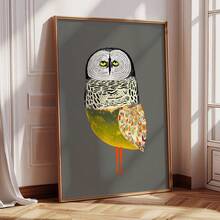 1 件，墙面艺术，现代海报，金色猫头鹰艺术印刷品，异想天开的家居装饰，送给女性的绝佳礼物，适用于厨房、卧室、浴室、客厅、玄关、乔迁、生日礼物（无框） - 彩色 - 查看 3