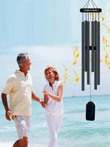 1pack Black Deep Tone Soothing Melodic Tones Windchimes, Wind Chimes For Outside, Room Decor Bedroom Decor Home Decor Wall Decor
