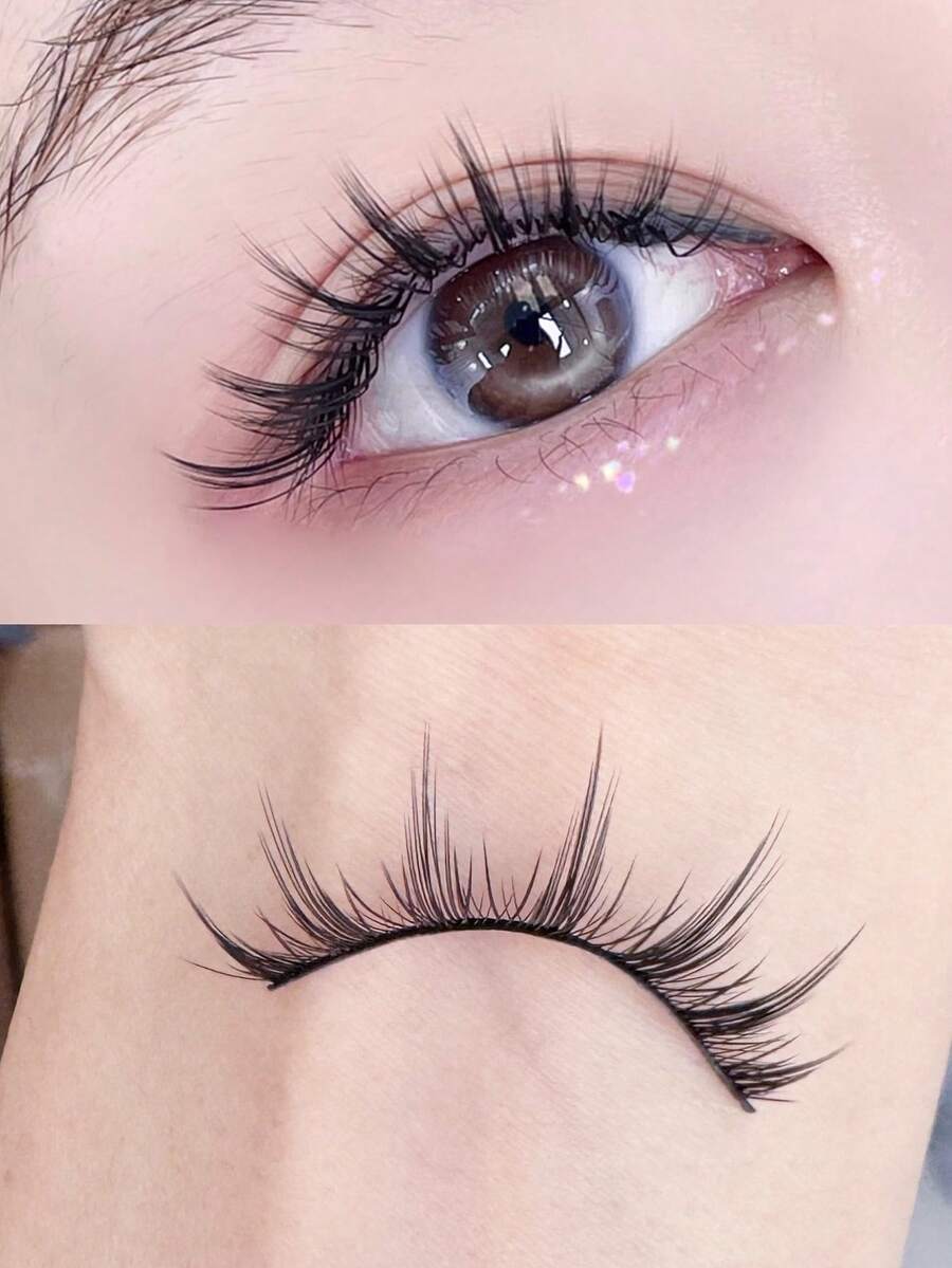 5 pares de pestañas postizas de anime naturales y largas con tallo transparente, herramienta de maquillaje para cosplay - Pestañas Naturales - Ver 1