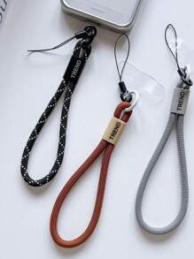 1 pièce Porte-cartes portable en nylon minimaliste et personnalisé avec un seul bouton, avec une petite boucle pour un cordon anti-perte pour téléphone. Compatible avec les clés, les cartes Galaxy. Cadeaux de suspension pour la mère, la famille, les amis, l'anniversaire, les vacances, un charm de téléphone, une chaîne de téléphone.