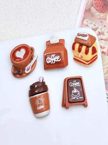 6pcs Coffee Chocolate Simulated Food Refrigerator Magnets, Kawaii Refrigerator Magnets, Whiteboard Stickers