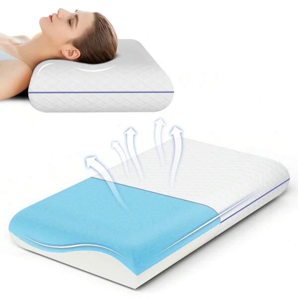 ROYGBIV Oreiller de soutien de la nuque, oreiller en mousse à mémoire de forme, oreiller orthopédique, oreiller de 12 cm de hauteur pour les dormeurs latéraux, les dormeurs sur le dos, les dormeurs sur le ventre, convient aux personnes allergiques