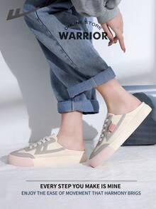 Warrior Breathable Gym Shoes For WomenSpring And SummerLightweight Comfortable Breathable Modest Style Casual Yet Sleek Sneakers Applicable Throughout The Year Wear-Resisting All-Day Wear Training Sneakers Running Shoes Canvas Shoe - Beige/Gray/Pink - View 4