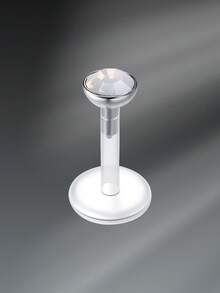 CIZME 16G UV唇环，透明亚克力生物塑料蛋白石唇钉，穿刺饰品，6/8/10mm软骨固定式唇钉，生物塑料软骨耳环，低过敏性塑料鼻环，男女通用唇环，适合日常佩戴 - 唇釘 - 查看 15