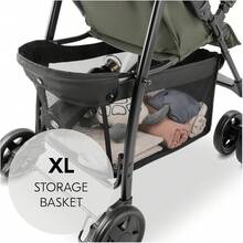 Super Lightweight Travel Pushchair With Raincover (Only 5.9 Kg) Compact & Foldable, Fully Reclining, XL Storage Basket, From Birth Up To 15 Kg