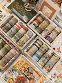 24pcs Assorted Vintage Ditsy Floral Washi Tape Set For Journaling And Scrapbooking Decorations (0.75cm*6rolls/1cm*4rolls/1.5cm*8rolls/2cm*1roll/2.5cm*3rolls/3cm*2rolls) Back To School