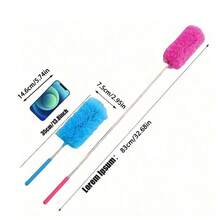 1pc Scalable Dust Removal Brush, Electrostatic Dust Removal Duster, Flexible Stainless Steel Household Dust Collector - Multicolor - View 2