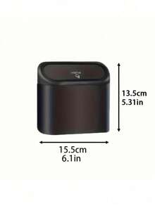 1个/2个装车载翻盖垃圾桶，迷你垃圾桶，带盖小垃圾桶，桌面垃圾桶，塑料桌面废纸篓，翻盖设计防止异味泄漏，用于存放果皮和纸屑等桌面垃圾，保持桌面整洁，易于安装的门挂式收纳盒