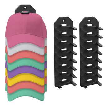 1/2/4 Packs Baseball Cap Storage Rack, Strong Adhesive Wall-Mounted Hat Rack, Multi-Layer Hat Storage Display Rack, Wall-Mounted Hat Hooks For Hanging Hats, Suitable For Closet Doors And Bedrooms