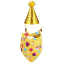 [Birthday Theme Lawn Goose Clothing] Home Party Decor Goose Costume With Glitter Hat And Happy Birthday Bandana Yard Goose Outfits Cement Plastic Goose Duck Decorations