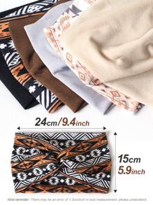 3pcs Women's Extra Wide Criss-Cross Casual Boho Headband, Solid Color Versatile Hair Accessories Turban Headband Sweatband, Hairband