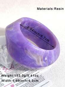 1 Stück neues asymmetrisches personalisiertes Harz Armband, modisch funkelnd, geeignet für tägliche Outfits von Frauen, Strand und Urlaub