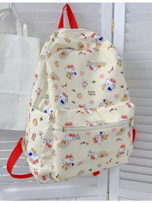 Sanrio Borsa a tracolla da donna 2024 nuovo zaino minimale giapponese per studenti carino, compatto, ad alta capacità, zaino casual per forniture scolastiche, ritorno a scuola