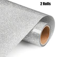 1/2 Roll Glitter Heat Transfer Vinyl Rolls - 12" X 3.2ft Gold Glitter Vinyl For Shirts, Glitter Iron On Vinyl For All Cutter Machine - Easy To Cut & For Heat Vinyl Design - Multicolor - View 19
