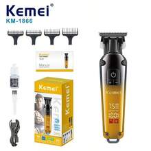 Kemei KM-1866 男士专业无线理发器，男士胡须修剪器，带 LED 显示屏和 3 档速度，男士电动剃须刀，理发器，胡须修剪器，毛发修剪套装，节日礼物，USB Type-C - 彩色 - 查看 14