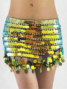 Bohemian Style Oriental Dance Hip Scarf Belt, Dance Costume Sequin Tassel Accessories, Festival Celebrations And Stage Performances, Handmade Unique Style - Multicolor - View 11
