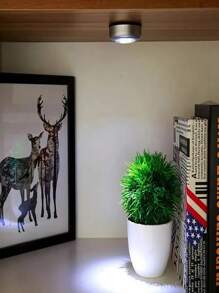 10 Luci a LED Senza Fili Sensore al Tocco, 3 LED Rotondi Autoadesivi Luci Notturne Con Luminosità Simile a Cristalli Per Interni Auto, Corridoi, Bagni, Camere da Letto, Cucine e Armadietti - A Batteria (Batterie Non Incluse), Luci LED Per Auto