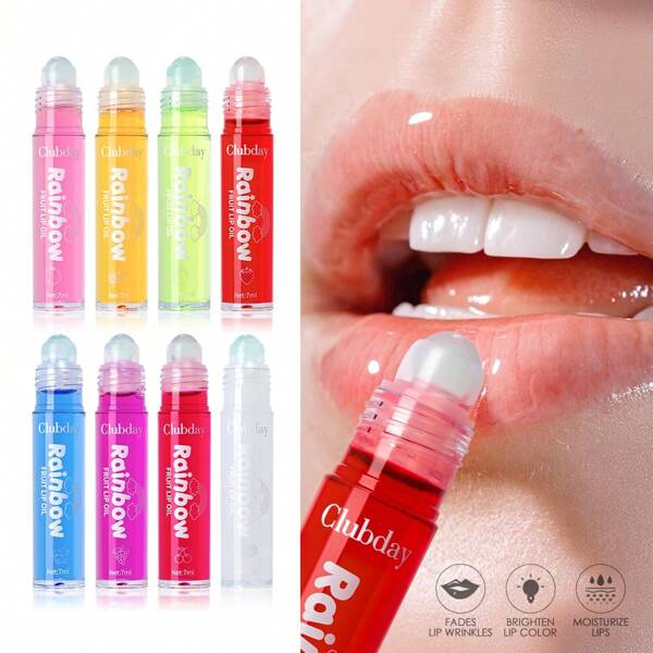 Fruit Flavored Lip Plump Lip Gloss With Roller Ball, Moisturizing Lip Care