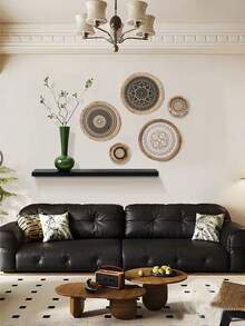 1件流苏壁挂，波西米亚风编织挂毯，家居装饰，房间装饰，墙面装饰礼品，生日/毕业礼物，海草编织，适用于家庭、厨房、农舍、餐桌、客厅、墙面装饰 - 黃麻裝飾墊 - 查看 3