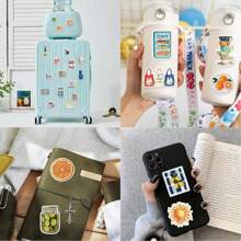 50 Stück Vintage Mittelmeerstil Graffiti Aufkleber für Scrapbooking, DIY Handwerk, Laptop, Gitarre, Wasserflasche, Tablet, Schulmaterial, Einschulung
