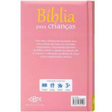 Bíblia para Crianças (Menina) - Rosa