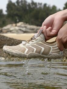 1 双女式轻便夏季沙滩鞋，户外运动水上鞋，速干赤脚，适合海滩、旅行、露营、派对、游泳、冲浪、漂流、健身、瑜伽 - 杏色 - 查看 3