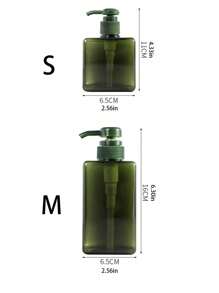 1pc 250ml/450ml Plastic Square Bottle For Hand Wash, Lotion, Shampoo, Cosmetics Travel Refillable Container