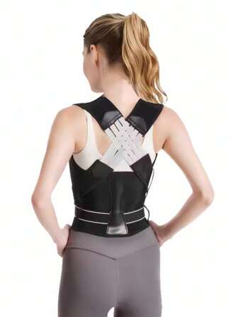 Adjustable Posture Correcting Back Support Belt, Unisex Body Posture Corrector, Supports Straight Back Line