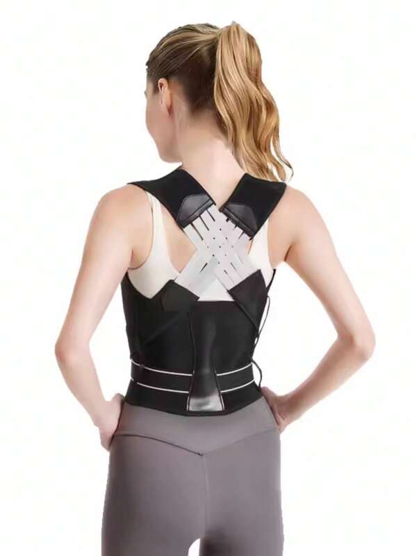 Adjustable Posture Correcting Back Support Belt, Unisex Body Posture Corrector, Supports Straight Back Line