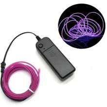 1 Pc, 9.8Ft/16.4Ft Glow EL Wire Cable LED Neon Christmas Dance Party DIY Costumes Clothing Luminous Car Light Decoration Clothes Ball Rave With Battery Drive Box