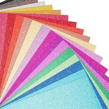 10/20pcs Set Glitter Cardstock Paper, 250g Card Paper/128g Origami Paper, Shiny Card Paper, Gold Powder Christmas Cutting Paper, A4 Size Handmade Card Paper For Christmas Gift, Birthday Party Decorations, Cuttable, Paintable, For Card Making, Scrapbooking,School Supplies,Back To School - Multicolor - View 2