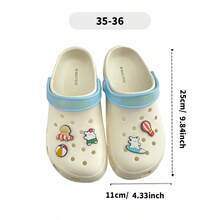 Miniso Line Dog系列女士时尚拖鞋 - 白色，舒适透气，时尚百搭，可调节后跟带，适合居家休闲或户外漫步（1双）